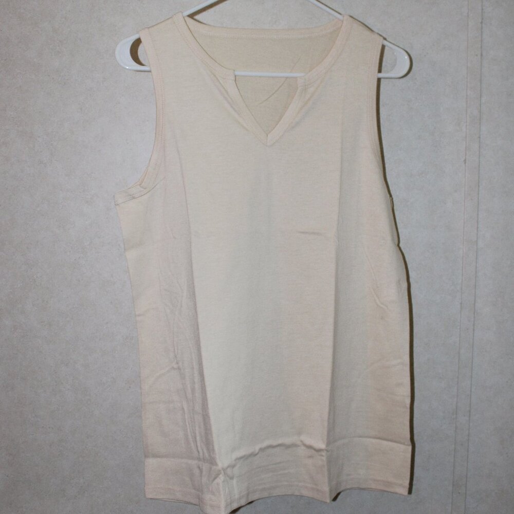 Beige Sleeveless Tank Top – Effortless Everyday Essential